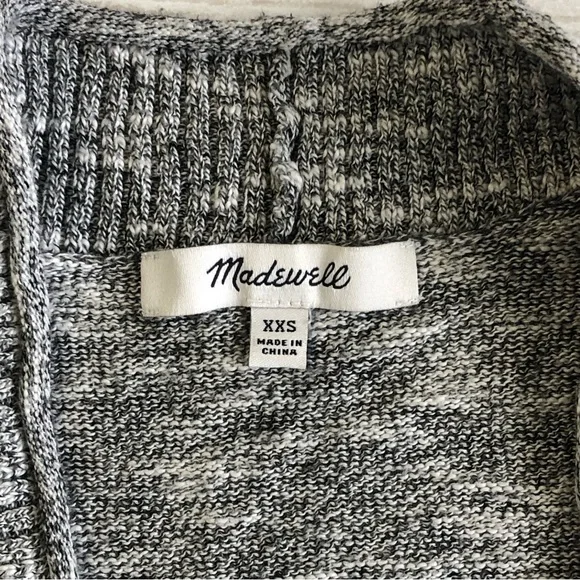 MADEWELL Women’s Heathered Grey Cardigan Knit Sweater Sz XXS - Picture 3 of 13